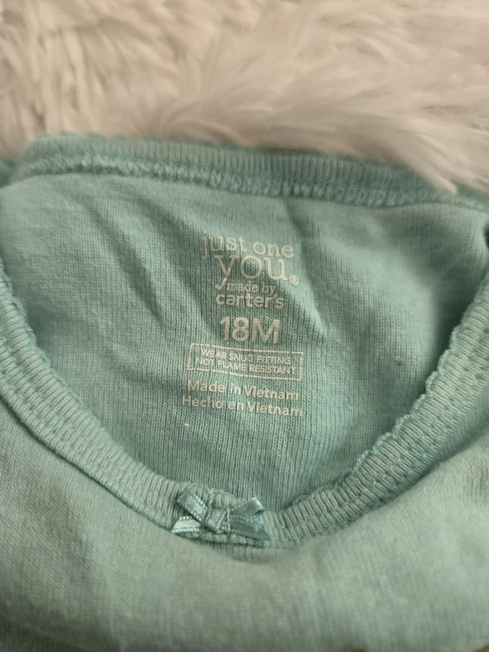 Carter's Mint Top & Coral Monster Print Pajama Set